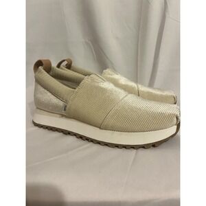 TOMS Resident 2.0 Beige Corduroy Sneakers Size 6 Excellent Condition